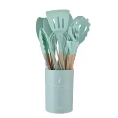 12pçs panelas de cozinha de silicone de qualidade alimentar, utensílios de coz - Vs-shop