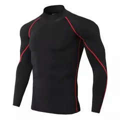 Camiseta esportiva masculina de secagem rápida, musculação, corrida, manga lo na internet