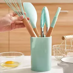 12pçs panelas de cozinha de silicone de qualidade alimentar, utensílios de coz na internet
