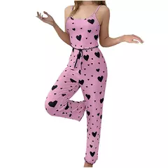 Conjunto pijama de 2 peças para mulheres, colete curto e calças, branco respir na internet
