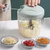 500/900ml manual picador de carne alho chopper girar imprensa alho triturador ve