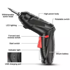 2/47 pçs 3.6v kit de chave de fenda recarregável bateria de lítio sem fio cha