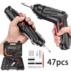 2/47 pçs 3.6v kit de chave de fenda recarregável bateria de lítio sem fio cha - Vs-shop
