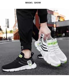 Imagem do Tênis respiráveis para homens e mulheres, Sapatos de corrida confortáveis, Sa