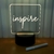 Luminária Lousa De Mesa Com Led E Caneta para Escrever - Inspire-se! - Peti na sua casa