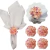 Kit 4 Porta Guardanapo Mimosa Flor Crisântemo- Elegância e Charme para sua Mesa Posta