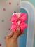 Laço Duplo Rosa Chiclete com Brilhos