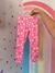 Calça Legging Rosa Estrelada
