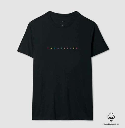 Camiseta Algodão Peruano Vamos Viver Cores - Vamos Viver - comprar online