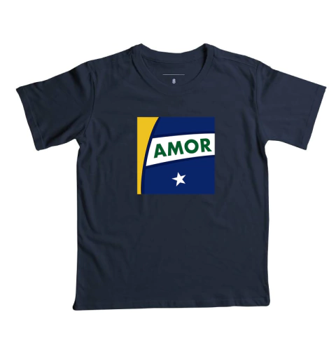 Camiseta Infantil Amor Brasileiro - Copa do Mundo 2026 - loja online