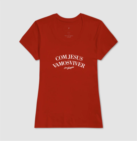 Camiseta Com Jesus Vamos Viver Para Sempre - loja online