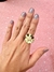 Anillo de flor con perlas - comprar en línea