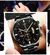 Relógio de pulso de quartzo para homens, Relógios pretos com calendário, Relógio de negócios, Moda luxuosa - loja online