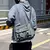 Bolsa de ombro masculina sólida impermeável firme snap multi-bolso casual cros - SETE MARCA