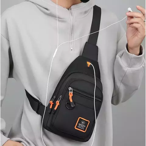 Bolsa tiracolo de um ombro para homens, grande capacidade, esportes ao ar livre,