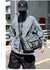 Bolsa de ombro masculina sólida impermeável firme snap multi-bolso casual cros - SETE MARCA