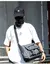 Bolsa de ombro masculina sólida impermeável firme snap multi-bolso casual cros - loja online