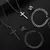 3 pçs conjunto de aço inoxidável metal cruz pingente corrente colar pulseira na internet