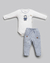 Conjunto Bebê Menino - Body + Calça | Canelado - Anjos Baby