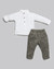 Conjunto Bebê Menino - Bata + Calça- Malha Moleton - Anjos Baby - Verde