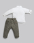 Conjunto Bebê Menino - Bata + Calça- Malha Moleton - Anjos Baby - Verde - comprar online