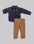 Conjunto Menino Camisa Manga Longa + Calça Sarja - Anjos Baby