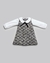 Vestido Menina - Jacquard - Anjos Baby Preto