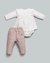 Conjunto Bebê Menina - Body + Calça / Malha Sarja - Anjos Baby Rose - comprar online