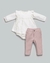 Conjunto Bebê Menina - Body + Calça / Malha Sarja - Anjos Baby Rose