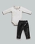 Conjunto Bebê Menina - Body + Calça / Malha Cirre - Anjos Baby Preto