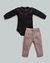 Conjunto Bebê Menina - Body + Calça / Malha - Anjos Baby Preto