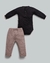 Conjunto Bebê Menina - Body + Calça / Malha - Anjos Baby Preto - comprar online