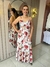 Vestido branco e vermelho plantar