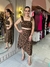 Conjunto top + saia onça