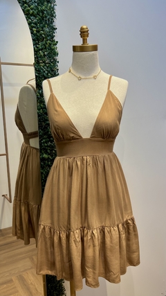 Vestido Fran marrom - comprar online