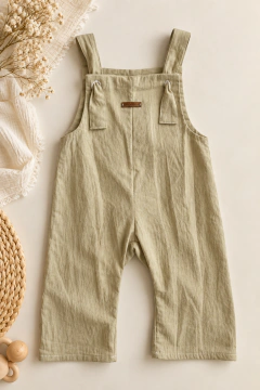 Jardinero lino beige - comprar online