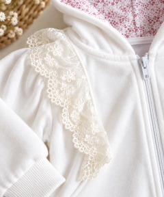 Campera plush con puntilla - comprar online