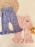 Pantalon tejido con volados lila - BAMBINI