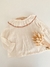 Blusa gasa natural con cuello