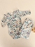 Body celeste estampa flores - BAMBINI