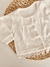 Campera plush natural con puntilla