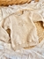 Buzo frisa bordado beige