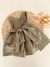 Vestido tusor verde seco con lazo - comprar online