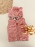 Chaleco teddy rosa