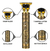 Maquina De Acabamento Cabelo Barba Profissional Recarregavel Cor Dourado 110v/220v