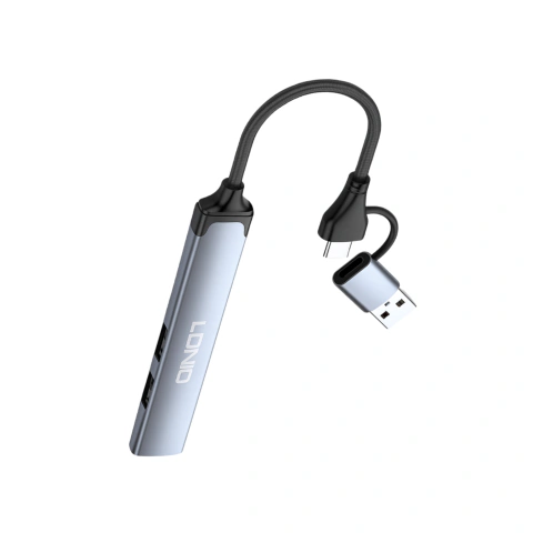 HUB USB Y USB-C LDNIO DS-64C 4 EN 1 USB 3.0 + 2 USB 2.0 + USB-C 2.0