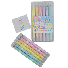 Set Resaltadores Con Estuche Borrables X6 - S-STORE