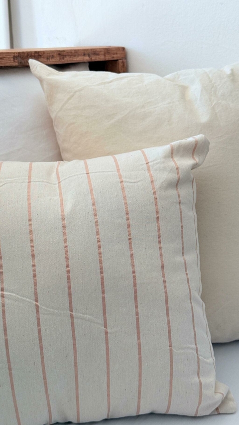 Almohadon Cece 40x40cm rayas cobre / negro