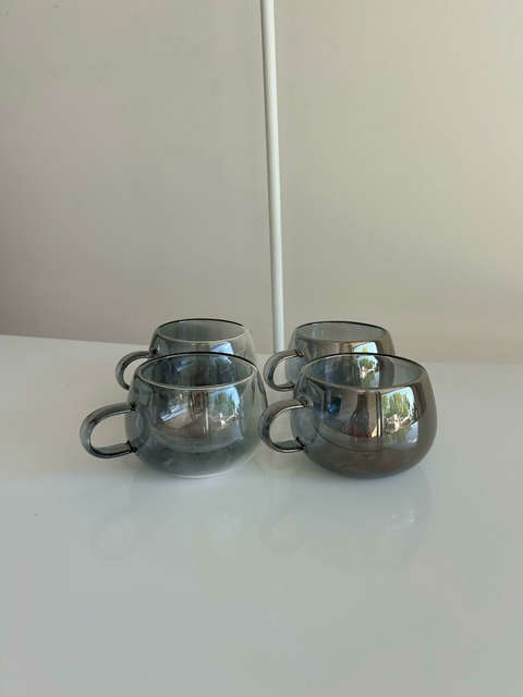 Taza doble vidrio fume - comprar online