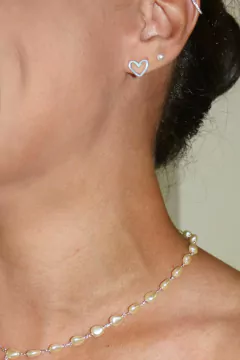 Brinco Petra Banho Prata 925 - Atiê Semijoias